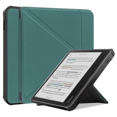Imagem de Kepuch Custer Capas para Kobo Libra Colour 2024 / Libra 2 2021,Couro-PU Bolsas Estojos - Verde