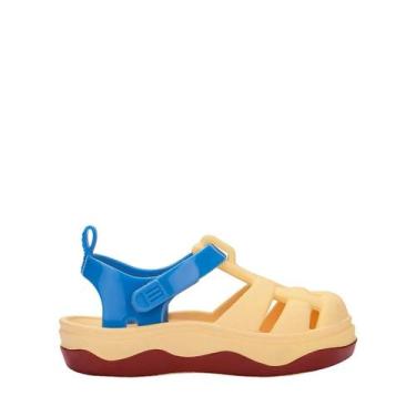Imagem de Sandália Infantil Mini Melissa Baby Zig Casual Feminino, Amarelo, Azul