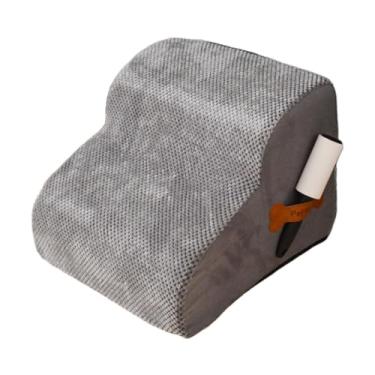Imagem de Ｂｅｓｇａ Escadas de cachorro para cães pequenos escada de estimação de estimação 2 etapas com carpete lavável, rampa de cão de cão leve para cães para cães, Cinza