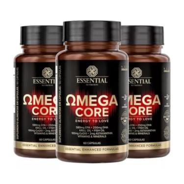 Imagem de Kit 3x Omega Core Essential Nutrition – Ômega 3 com CoQ10, 60 Cápsulas por Frasco, Alta Absorção, Coração, Cérebro e Energia Celular
