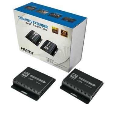 Imagem de Extensor Hdmi 4K 120 Metros Com Infravermelho Cat6/6E Rj45 - FL