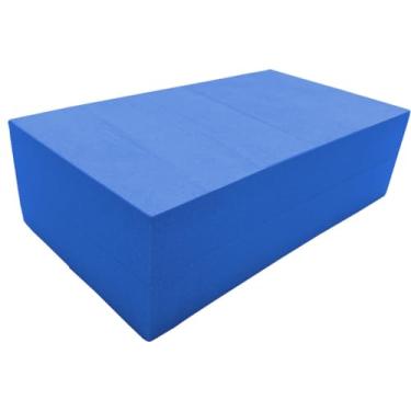 Imagem de Kit 4 Blocos de Yoga e Pilates 23x13x7cm Resistente Ams Eva (Azul Royal, 23x13x7cm)