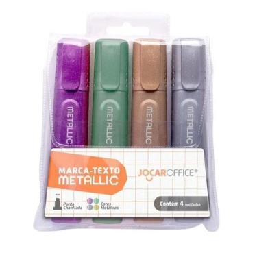 Imagem de Marca Texto Metálico Estojo C/4 Und Jocar Office