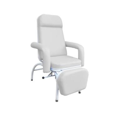 Imagem de Poltrona Reclinável Hospitalar Descanso Comfort Branca - Metal Solutio