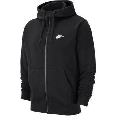 Imagem de Moletom Nike Sportswear Nsw Club Hoodie Fz Cor:Preto;Tamanho:P
