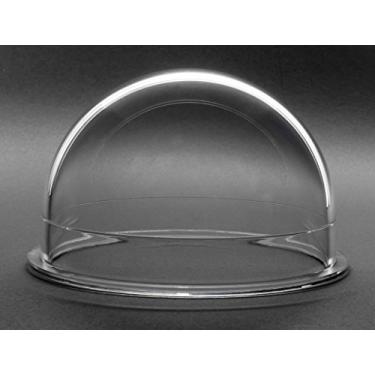 Imagem de JMX Capa transparente de substituição de CCTV de acrílico/PC capa de cúpula de câmera de segurança caixa de proteção para cães de estimação janela clarabóia (9 cm, transparente)