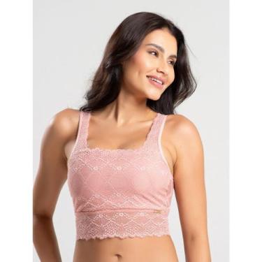 Imagem de Sutiã Cropped Regata IMI Lingerie Top Renda Cropped Feminino Top de Re