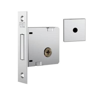 Imagem de Fechadura stam 1004 trava auxiliar roseta quadrada tetra externa - cro