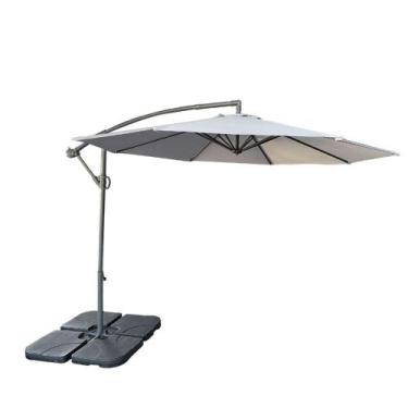 Imagem de Ombrelone Lateral Tahiti Fratini 300 cm Aluminio Cinza Capa Poliéster 