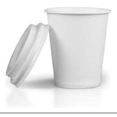 Imagem de Copo Térmico Biodegradável de Papel Branco com Tampa, 300ml, 50 Unidades