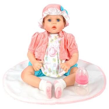Imagem de Bebê Reborn Boneca Realista Articulada Em Vinil Menina Com Acessórios 