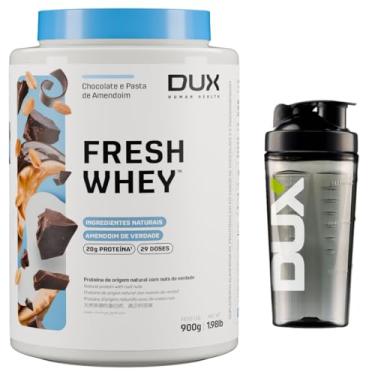 Imagem de Combo Dux - Fresh Whey 900g Sabor Chocolate e Pasta de Amendoim + Coqueteleira oficial