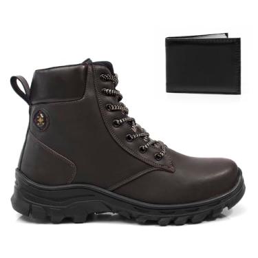 Imagem de Bota Masculina Adventure Com Carteira Épico Coturno Trilha Trail Casual Leve Confortavel