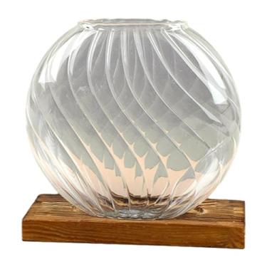 Imagem de Ioensy Vaso de flores hidropônico, recipiente para plantas, vaso de vidro decorativo moderno, acessório floral para festa, sala de estar, estante, Listra