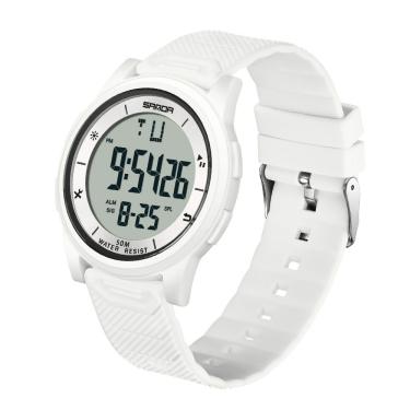 Imagem de Relógio Sanda 6107 Masculino à Prova D'água Branco