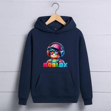 Imagem de Moletom Infantil Canguru Roblox Fone Menino Menina Agasalho Inverno - 