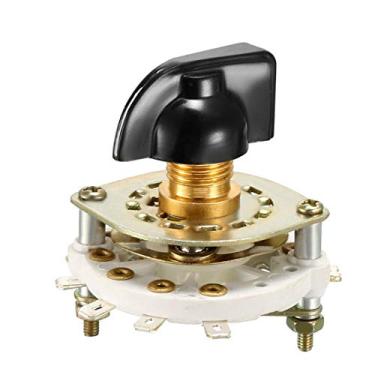 Imagem de uxcell 1P9T 1 Pole 9 Throw 1 Deck Band Channel seletor de interruptor rotativo com botão de plástico