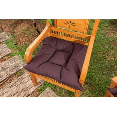 Imagem de Futon Assento para cadeira e banco 40x40cm lisa - Riqueza Têxtil , mar