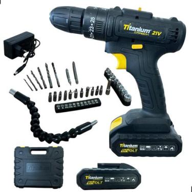 Imagem de Furadeira Parafusadeira Impacto 21V 2 Baterias Maleta - Geral