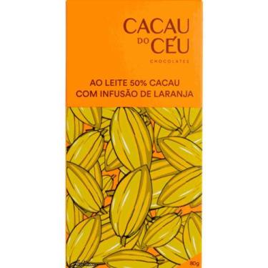 Imagem de Chocolate 50% Cacau com Laranja Sem Glúten Cacau do Céu  80g