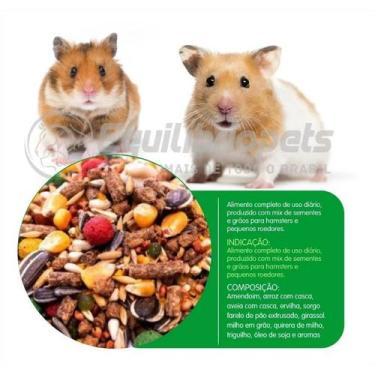 Imagem de Ração Mistura Para Hamster e Roedores (Criadores) - 1 Kg - Equilíbrio 