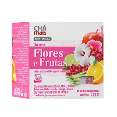 Imagem de Chá misto Flores e Frutas sabor Cereja e Framboesa Cx. com 10 Sachês V