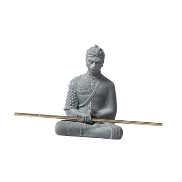 Imagem de WeiLaiKeQi Estátua do Rei Macaco, Ornamento, Única com Haste, Escultura Artesanal de Wukong, Estatueta para Aquário de Escritório e Paisagem, Verde