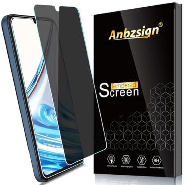 Imagem de Anbzsign Pacote com 2 protetores de tela de vidro temperado para privacidade BLU G44/G64, película privada antiespião 9H, antiarranhões, compatível com capas