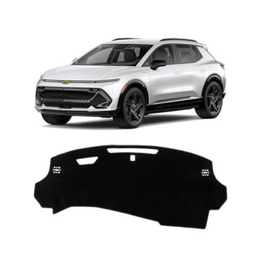 Imagem de KUST Capa de painel de carro para Chevrolet/Chevy Equinox EV 2025-2026 (com HUD) Tapete de traço para mão esquerda poliéster antiderrapante protetor de painel acessórios interiores para Equinox Custom