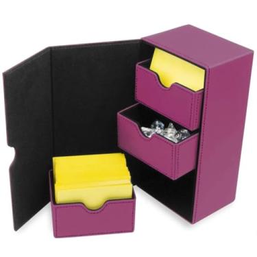 Imagem de BCW Deck Vault-LX 200 - Rosa | Estojo de baralho premium com capacidade para 100 cartões, fecho magnético e bandeja de dados | Para Magic Commander, Pokémon