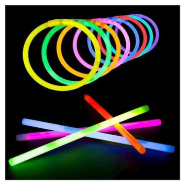 Imagem de Pulseira Neon Colorida para Festas Tubo - 50 Unidades - Apollo Festas