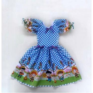 Imagem de Vestido Caipira Festa Junina Infantil Com Short Dança Quadrilha - Ana 