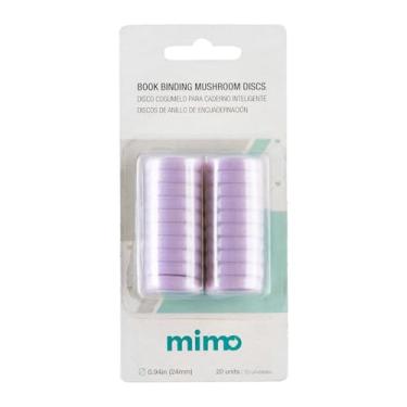 Imagem de Mimo Disco Cogumelo para Caderno Inteligente Lilás - 24 mm - 20 Unids - Ideal Para Personalizar Planners, Agendas, Cadernos de Anotações e Muito Mais - Até 100 Papéis de 75g/m²