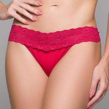 Imagem de Calcinha Bruvi Fio Dental com Renda 1199 C/3, Cores sortidas, M