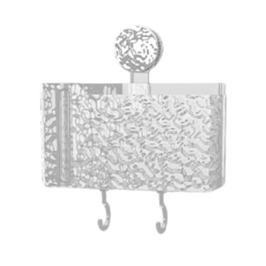 Imagem de SiaBiced Dispensador de Saco de Lixo de Cozinha com Ventosa, Prateleira de Chuveiro, Organizador Decorativo de Fácil Acesso para Armário de Cozinha E Parede, Claro