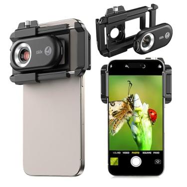 Imagem de Koolertron Lente De Microscópio Para Celular Kolertron, 150X Cpl/Luz Led/Uv, Mini Digital Bolso, Acessório Portátil, Compatível Com Iphone/Android