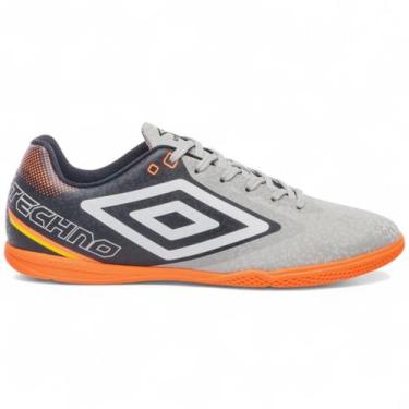 Imagem de Chuteira Futsal Salao Umbro Techno II Futebol Adulto, Cinza, 42