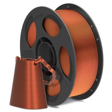 Imagem de ANYCUBIC Filamento de seda, filamento PLA para impressora 3D brilhante sem entupimentos 1,75 mm, precisão dimensional +/- 0,02 mm, carretel reutilizável de 1 kg (1 kg), cobre de seda