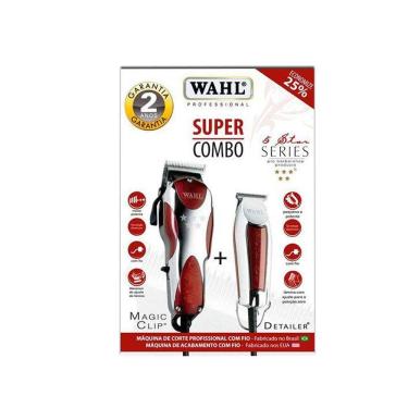 Imagem de Kit Máquina P/ Corte Magic Clip Wahl 127v E Detailer Wahl Bivolt