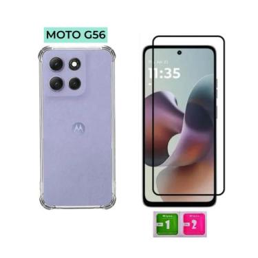Imagem de Kit Capa Capinha Case + película 3D Vidro Temperado Para Moto G56 5G -