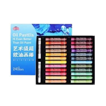 Imagem de Giz Pastel a Óleo 24/36/48 Cores com Bastões Brancos Extras – Textura Suave e Cores Vibrantes – Séries Clássica, Macaron e Morandi – Para Crianças, Estudantes e Artistas (Cor Moranti, 26)
