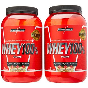 Imagem de kit 2x Whey 100% Pure 907g Cookies E Cookies Integralmedica