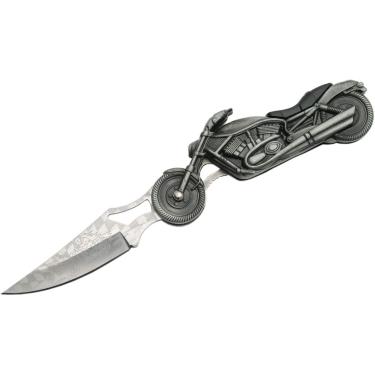 Imagem de SZCO SUPPLIES Alça de motocicleta de 12 cm com lanterna de farol de LED, faca dobrável para presente