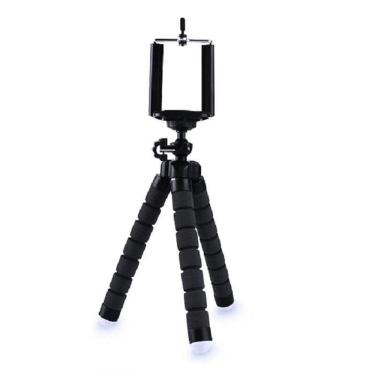 Imagem de Mini Tripé Suporte De Mesa Celular Câmera Giratório Preto