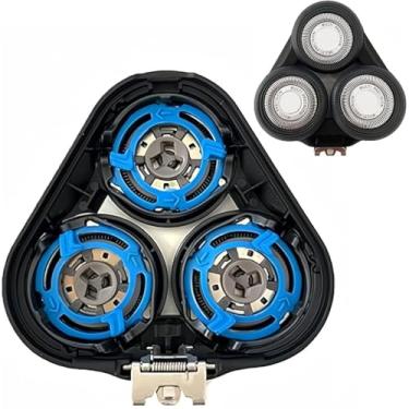 Imagem de Gleway Cabeças inteiras de substituição SH50/52 compatíveis com barbeadores elétricos Philips série 5000, cabeça de substituição inteira compatível com Norelco Razor Series S5000 todos os modelos