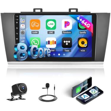 Imagem de [4+64G] Rádio estéreo Qualcomm Android 15 de 8 núcleos para Subaru Outback Legacy 2015-2018 com carro sem fio e Android Auto, rádio automotivo de 23 polegadas com link espelhado, Bluetooth 5.1 FM/RDS