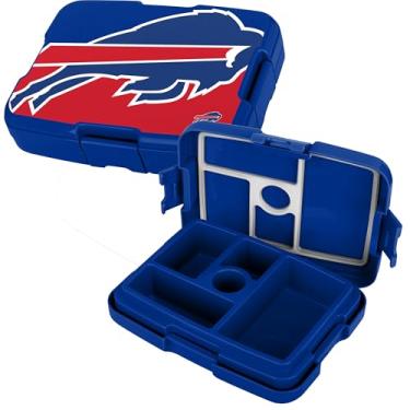 Imagem de FOCO Lancheira unissex NFL unissex oficialmente licenciada em 2 tons, logotipo grande, cor do time de futebol americano, à prova de vazamento, 5 compartimentos - Buffalo Bills
