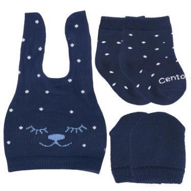 Imagem de Kit 5 Peças Estampado Roupa Para Bebês Enxoval Maternidade Touca Luva 