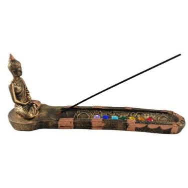 Imagem de Incensario Porta Incenso Buda Tibetano de Resina 7 Chakras - Decore Ca