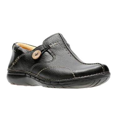 Imagem de Clarks Sapato sem cadarço feminino Un.Loop Unstructured, Couro preto, 11